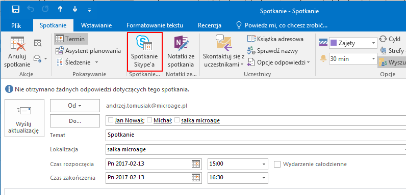 Spotkanie Microsoft Lync